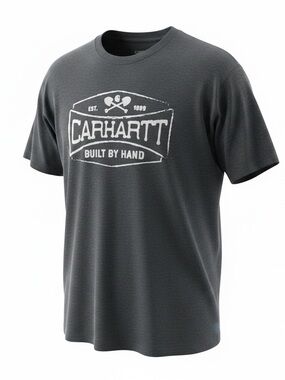 Carhartt Men’s Built by Hand Graphic Tee - Charcoal. Size L